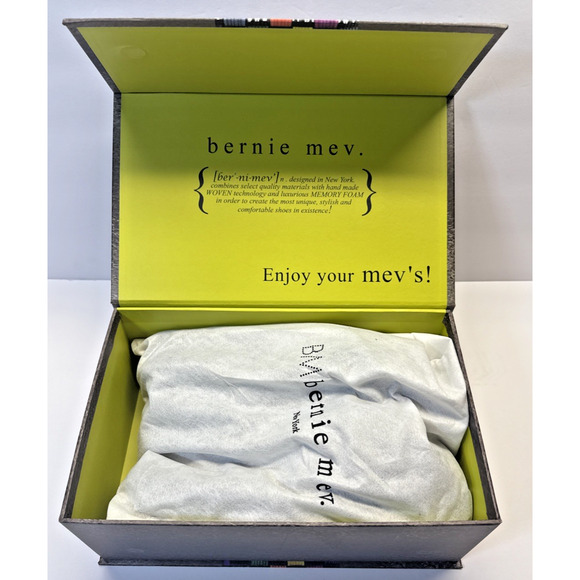 Bernie Mev Lisa Sandal Women’s Size 8 (39) Black Peep Toe Comfort Wedge NWB - Picture 9 of 9